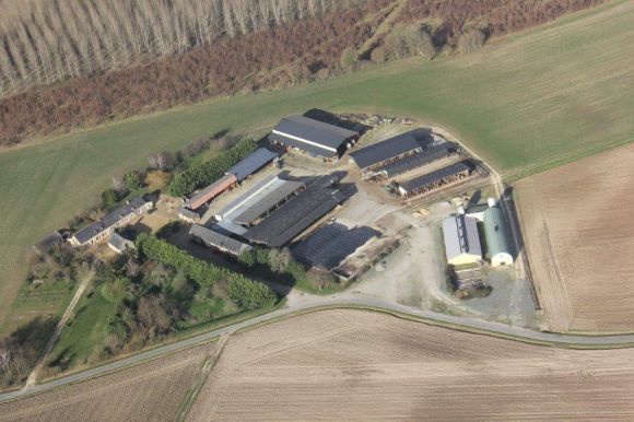 La ferme vue du ciel